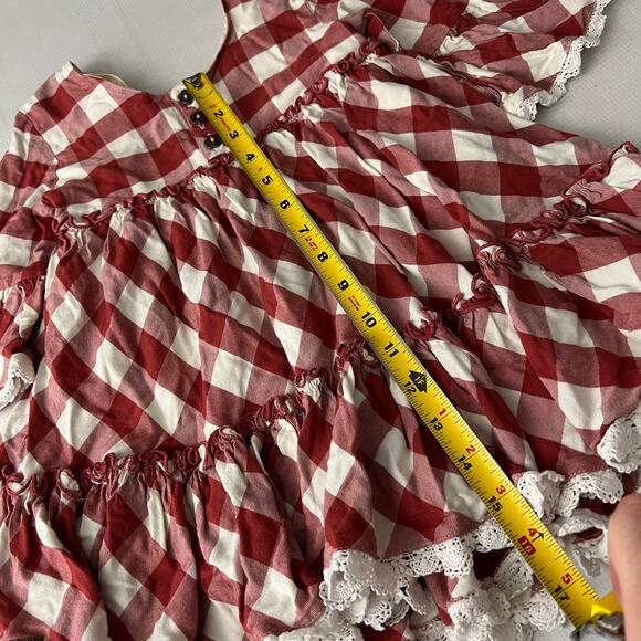Matilda Jane Just Imagine Kassidy Girls Plaid Twill Ruffle Dress Girls Size 4 - Picture 5 of 7